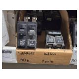Lot of (1 Shelf) 125/90/40/30 Amp Circuit Breakers (assorted)