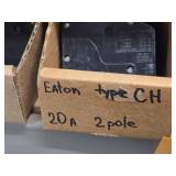 Lot of (1 Shelf) 20 Amp Circuit Breakers (assorted)