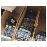 Lot of (1 Shelf) 15/20 Amp Circuit Breakers (assorted)