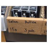 Lot of (1 Shelf) 15/20 Amp Circuit Breakers (assorted)