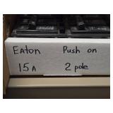Lot of (1 Shelf) 15/20 Amp Circuit Breakers (assorted)