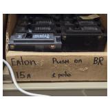Lot of (1 Shelf) 15/20 Amp Circuit Breakers (assorted)