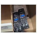 Lot of (1 Shelf) 15/20 Amp Circuit Breakers (assorted)