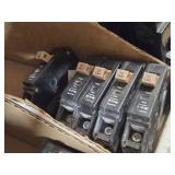 Lot of (1 Shelf) 30/35 Amp Circuit Breakers (assorted)