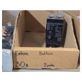 Lot of (1 Shelf) 30/35 Amp Circuit Breakers (assorted)