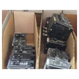 Lot of (1 Shelf) 30/35/50/80/100/150 Amp Circuit Breakers (assorted)
