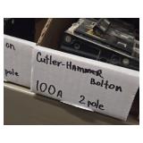 Lot of (1 Shelf) 30/35/50/80/100/150 Amp Circuit Breakers (assorted)