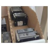 Lot of (1 Shelf) 30/35/50/80/100/150 Amp Circuit Breakers (assorted)