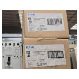 Lot of (1 Shelf) 40/60 Amp Circuit Breakers (assorted)