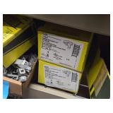 Lot of (1 Shelf) Connectors and Clips, Duplex Connector, Combination Clip, Multi-Function Clip, Caddy 16M24 1"EMT, MC Clip Strap, Clampback Spacer (assorted)
