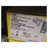 Lot of (1 Shelf) Connectors and Clips, Duplex Connector, Combination Clip, Multi-Function Clip, Caddy 16M24 1"EMT, MC Clip Strap, Clampback Spacer (assorted)