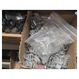 Lot of (1 Shelf) Hardwares, Strut Straps, Nail In Straps, Screw Clamps, 1 Hole and 2 Hole EMT Strap,  (assorted)