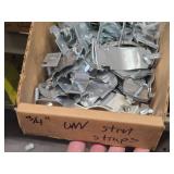 Lot of (1 Shelf) Hardwares, Strut Straps, Nail In Straps, Screw Clamps, 1 Hole and 2 Hole EMT Strap,  (assorted)