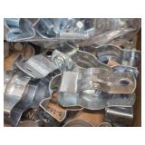 Lot of (1 Shelf) Hardwares, Strut Straps, Nail In Straps, Screw Clamps, 1 Hole and 2 Hole EMT Strap,  (assorted)