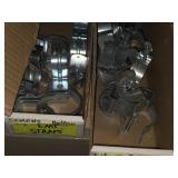 Lot of (1 Shelf) Hardwares, Strut Straps, Nail In Straps, Screw Clamps, 1 Hole and 2 Hole EMT Strap,  (assorted)