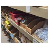 Lot of (1 Shelf) Hardwares, Strapping, Reducers, Bat Wings, Screw Clamp Straps  (assorted)