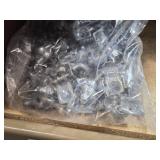 Lot of (1 Shelf) Hardwares, Strapping, Reducers, Bat Wings, Screw Clamp Straps  (assorted)