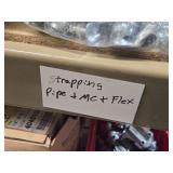Lot of (1 Shelf) Hardwares, Strapping, Reducers, Bat Wings, Screw Clamp Straps  (assorted)