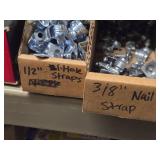 Lot of (1 Shelf) Hardwares, Strapping, Reducers, Bat Wings, Screw Clamp Straps  (assorted)