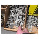 Lot of (1 Shelf) Hardwares, Strapping, Reducers, Bat Wings, Screw Clamp Straps  (assorted)