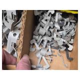 Lot of (1 Shelf) Hardwares, Strapping, Reducers, Bat Wings, Screw Clamp Straps  (assorted)