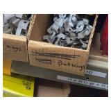 Lot of (1 Shelf) Hardwares, Strapping, Reducers, Bat Wings, Screw Clamp Straps  (assorted)