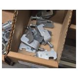 Lot of (1 Shelf) Hardwares, Strapping, Reducers, Bat Wings, Screw Clamp Straps  (assorted)