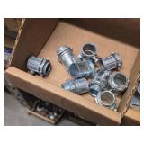 Lot of (1 Shelf) Hardwares, Strapping, Reducers, Bat Wings, Screw Clamp Straps  (assorted)