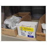Lot of (1 Shelf) Hardwares, Couplers, Connectors, Lock Nuts, Cable Clips MC/AC, Knock-out Seals (assorted)