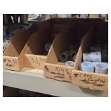 Lot of (2 Shelf) Fittings, Couplers, Connectors (assorted)