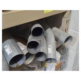Lot of (2 Shelf) Hardwares, Metal Elbow Tubes, Lock Nuts (assorted)