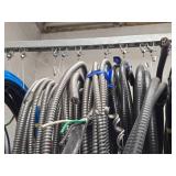 Lot of (7 Hooks) Various Sized Wire with Conduit