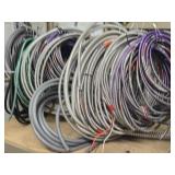 Lot of (8 Hooks) Various Sized Wire (some with conduit)