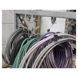Lot of (8 Hooks) Various Sized Wire (some with conduit)