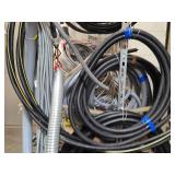 Lot of (1 Wall Section) Conduit, Wire and (2) Spools