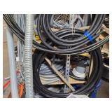 Lot of (1 Wall Section) Conduit, Wire and (2) Spools