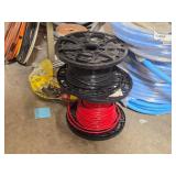 Lot of (1 Wall Section) Conduit, Wire and (2) Spools