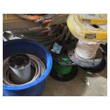 (3) Partial Spools of Wire, Tub of Conduit with Wire, Pack of Wire
