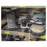 Lot of (6 Partial Spools) Wire - Cat5e Plenum, 14/4, Communications Cable, 18/2 CMP (assorted)