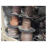 Lot of (9 Partial Spools) 12GA Wire (brown)