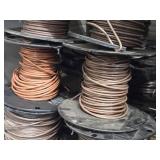 Lot of (9 Partial Spools) 12GA Wire (brown)