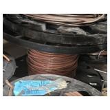 Lot of (9 Partial Spools) 12GA Wire (brown)