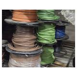 Lot of (8 Partial Spools) 12GA Wire (brown, green, blue)