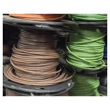 Lot of (8 Partial Spools) 12GA Wire (brown, green, blue)