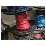 Lot of (8 Partial Spools) 12GA Wire (red, blue)