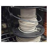 Lot of (9 Partial Spools) 12GA Wire (white, grey, black)