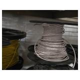 Lot of (9 Partial Spools) 12GA Wire (white, grey, black)