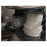 Lot of (9 Partial Spools) 12GA Wire (white, grey, black)