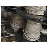 Lot of (9 Partial Spools) 12GA Wire (white, grey, black)