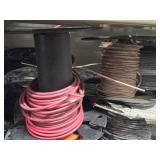 Lot of (7 Partial Spools) 12GA Wire (white, grey, red, orange)